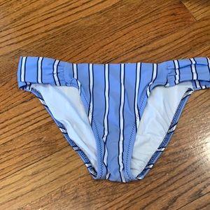 Blue and white bikini bottoms
